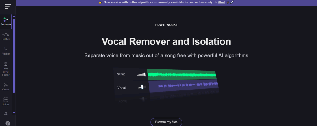 vocal remover and isolation